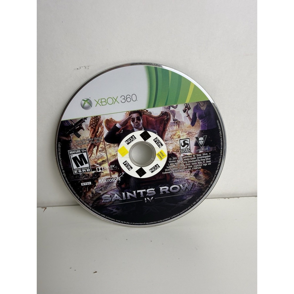 Saints Row 4 IV (Xbox 360, 2013) disc only